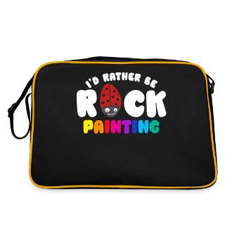 Je préfère être de la peinture rupestre - Sac Retro - noir/or - Dos