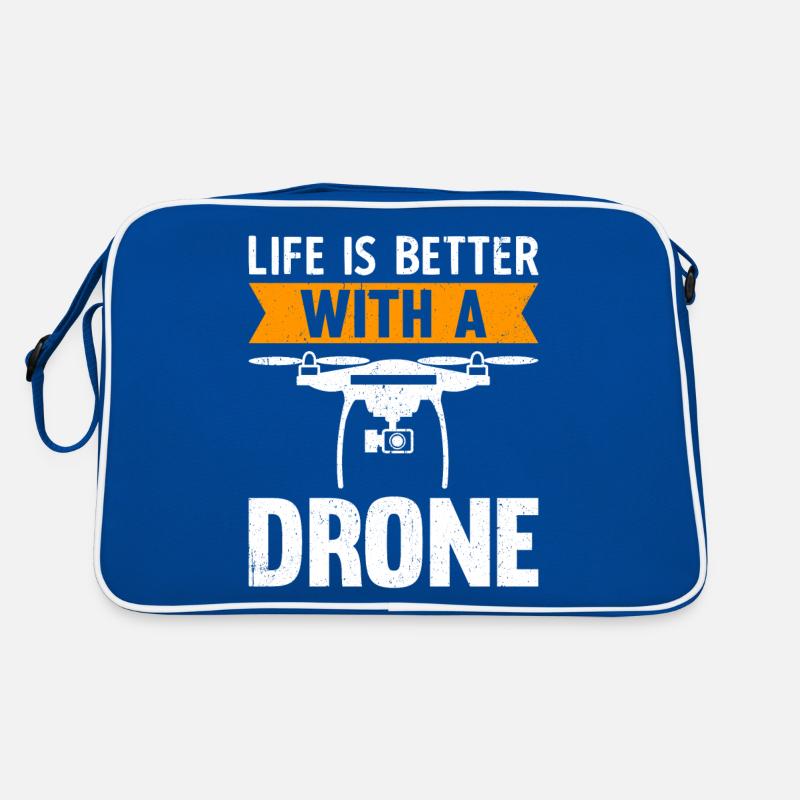 Life Is Better With A Drone Retro Tasche