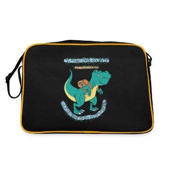 Ich bin bereit, den Kindergarten zu vernichten Ich - Retro Tasche - Schwarz/Gold - Hinten