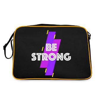 Be strong | be strong, bestseller, motivation - Retro Bag - black/gold - Back