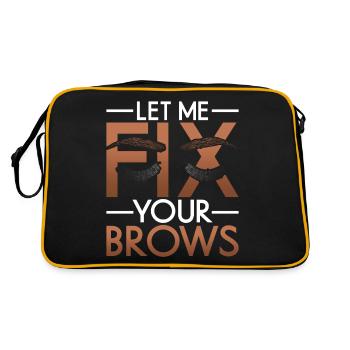Eyebrow Beautician Gift Brow Artist - Retro Bag - black/gold - Back