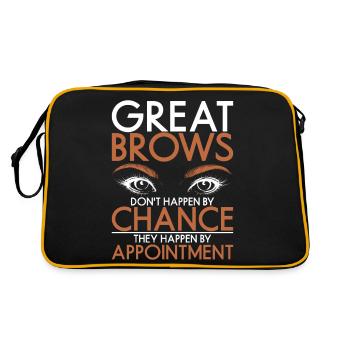 Eyebrow Beautician Gift Brow Artist - Retro Bag - black/gold - Back