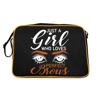 Eyebrow Beautician Gift Brow Artist - Retro Bag - black/gold - Back
