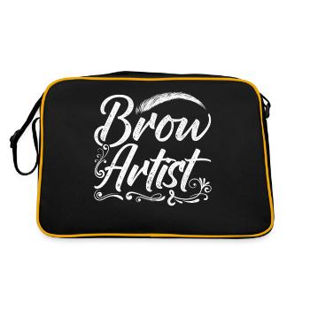 Eyebrow Beautician Gift Brow Artist - Retro Bag - black/gold - Back