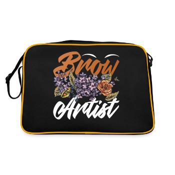 Brow Artist - Retro Tasche - Schwarz/Gold - Hinten