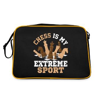Chess Is My Extreme Sport Chess Board Chess Playe - Retro Tasche - Schwarz/Gold - Hinten