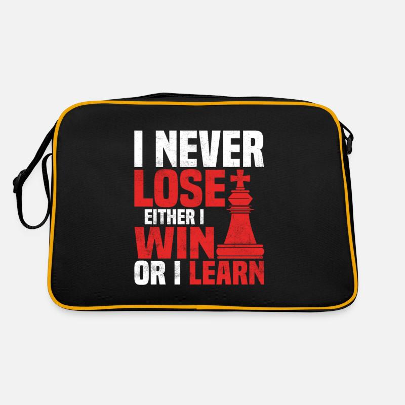 I Never Lose Either I Win Or I Learn Chess Player Retro Tasche