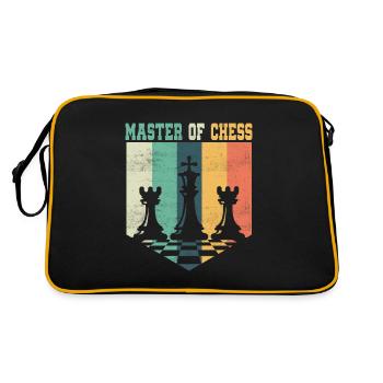 Master Of Chess Chess Board Chess Player - Retro Tasche - Schwarz/Gold - Hinten