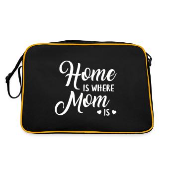 Home Is Where Mom Is - Retro Tasche - Schwarz/Gold - Hinten