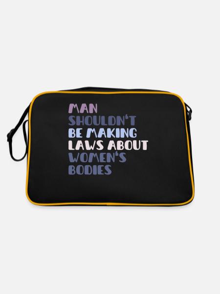L’homme ne devrait pas faire de lois sur le corps des femmes - Sac Retro - noir/or - Dos