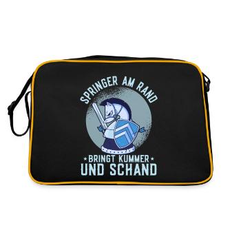 Springer on the edge brings grief and shame figures - Retro Bag - black/gold - Back