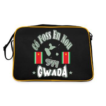 971 GWADA Cé Foss En Nou Guadeloupe Gwadloup - Sac Retro - noir/or - Dos