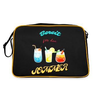 Ready for summer design - Retro Bag - black/gold - Back
