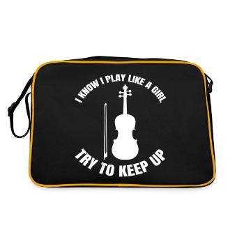 Violin Orchestra Music Violin Player Violin - Retro Bag - black/gold - Back