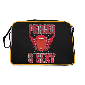 Pierced And Sexy Piercing Piercings - Retro Bag - black/gold - Back
