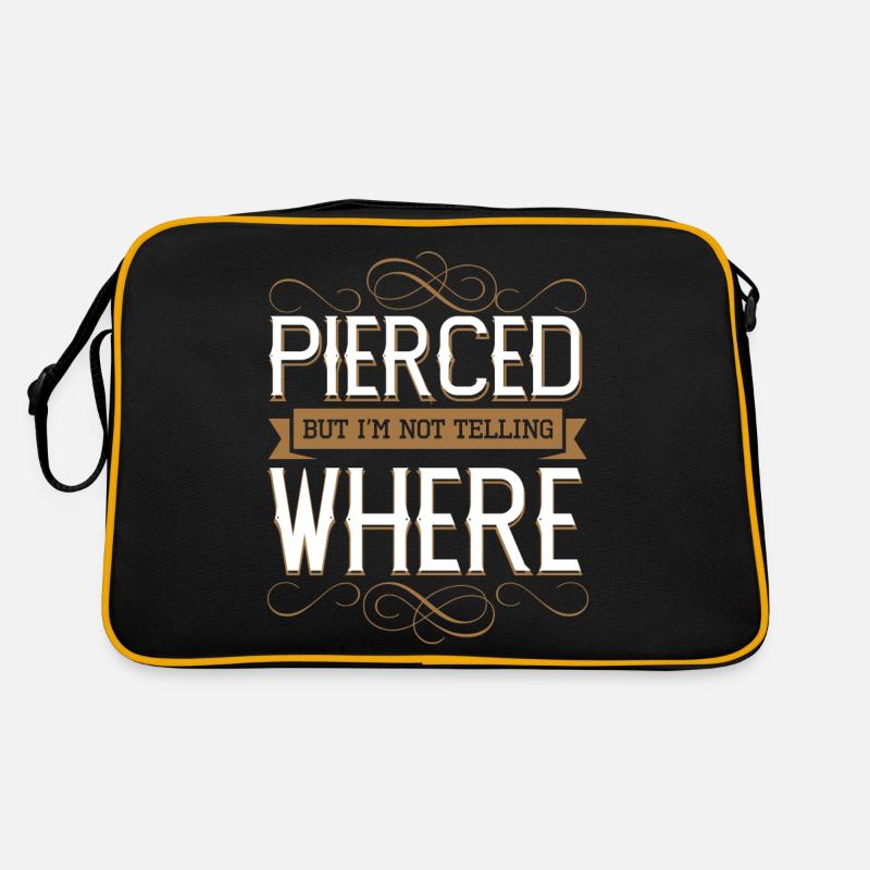 Pierced But Not Telling Where - Retro Bag - black/gold