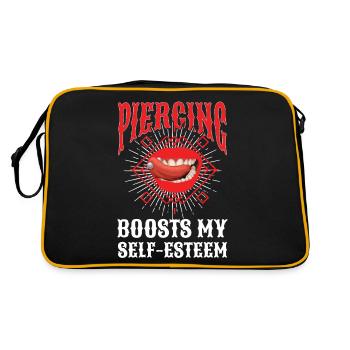 Piercing Boosts My Self-Esteem - Retro Bag - black/gold - Back