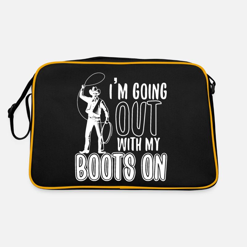 Going Out With My Boots On Retro Bag