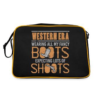 Wearing Fancy Boots Expecting Shoots - Retro Bag - black/gold - Back