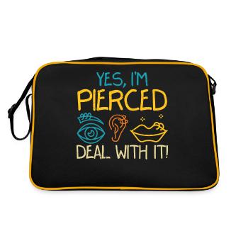 Yes Im Pierced Deal With It - Retro Bag - black/gold - Back