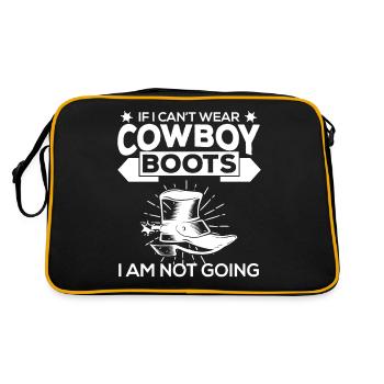 Not Going Without Cowboy Boots - Retro Bag - black/gold - Back