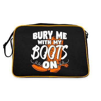 Bury Me With My Boots On - Retro Bag - black/gold - Back