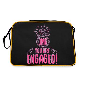 My God You Are Engaged Engagement - Retro Bag - black/gold - Back
