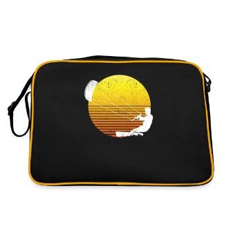 Kiteboard Rétro Kiteboard Kitesurf Drôle - Sac Retro - noir/or - Dos