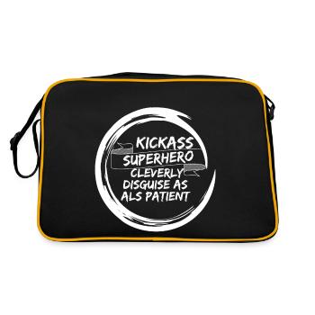 Sensibilisation à la SLA Lou Gehrig’s Disease Warrior - Sac Retro - noir/or - Dos