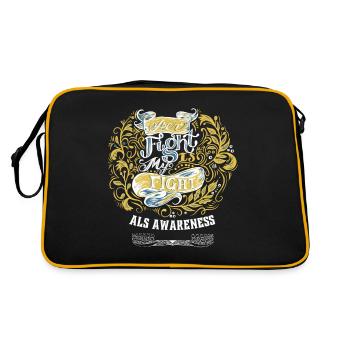 Sensibilisation à la SLA Soutien de Lou Gehrig’s Disease Warrior - Sac Retro - noir/or - Dos