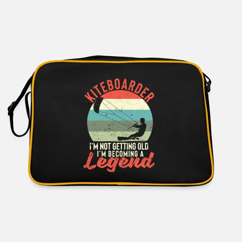 Surfer Kiteboarder Je ne vieillis pas, je deviens Sac Retro