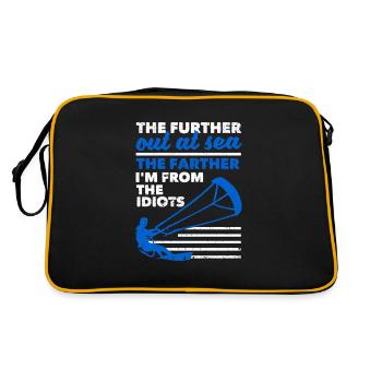 The further out on the sea, the further I am - Retro Bag - black/gold - Back