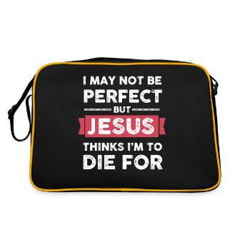 Je ne suis pas parfait - Sac Retro - noir/or - Dos