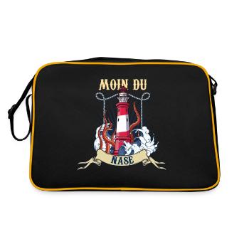 Phare Vagues Mer Moin du Nase - Sac Retro - noir/or - Dos