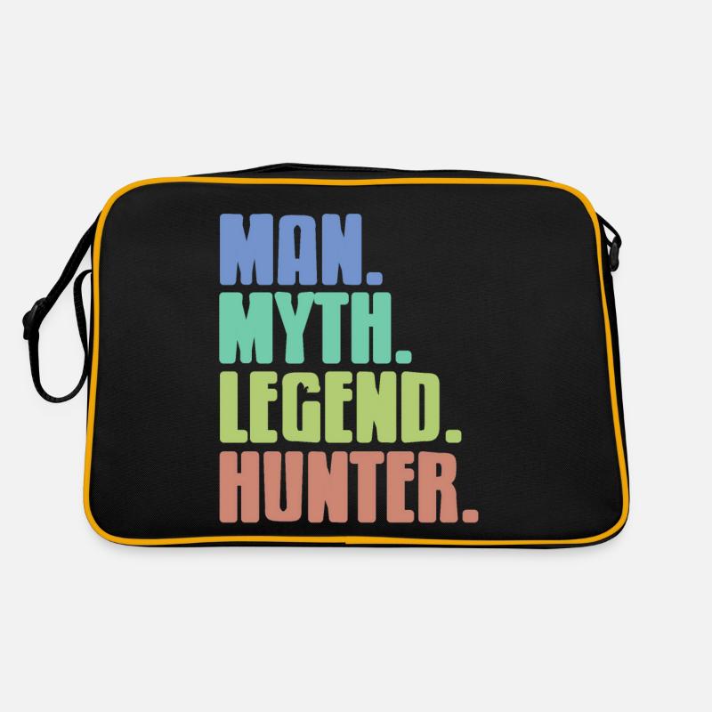 Retro Vintage Man. Myth. Legend. Hunter. Design Retro Tasche