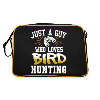 Vintage Just A Guy Who Loves Bird Hunting Tee - Retro Tasche - Schwarz/Gold - Hinten