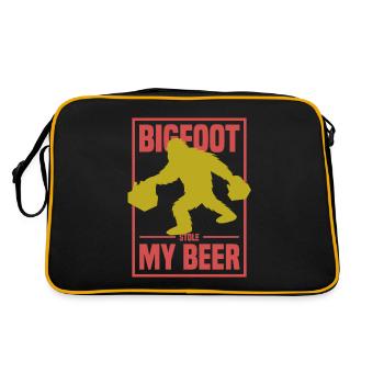 Bigfoot Stole My Beer - Retro Bag - black/gold - Back