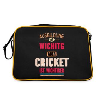 Dictons drôles Design Cricket Cool Dicton - Sac Retro - noir/or - Dos