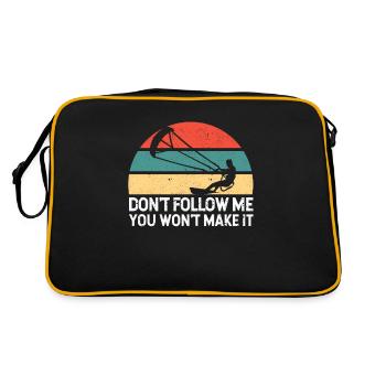 Don't Follow Me You Won't Make It Funny Kitesurfer - Retro Bag - black/gold - Back