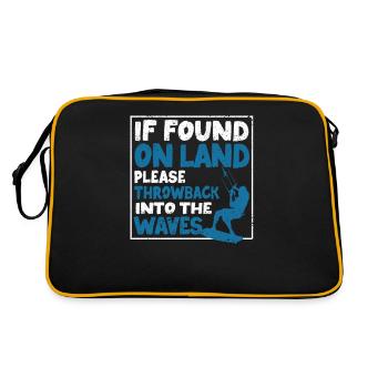 If you are found on land, throw yourself - Retro Bag - black/gold - Back