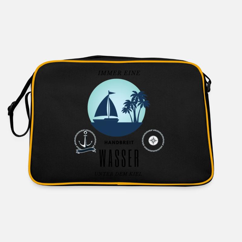 Immer eine Handbreit Wasser unter dem Kiel Retro Tasche