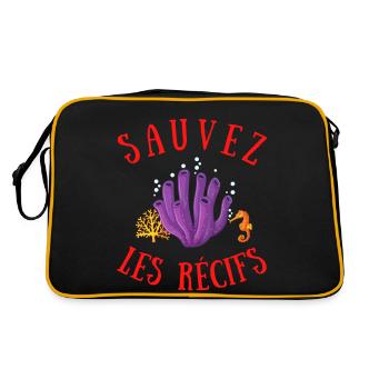 SAUVEZ LES RÉCIFS - Sac Retro - noir/or - Dos