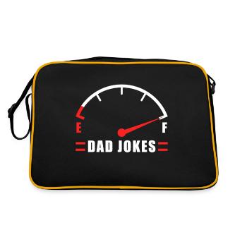Dad Joke - Funny Grandpa Daddy Father's Day Bad - Retro Tasche - Schwarz/Gold - Hinten