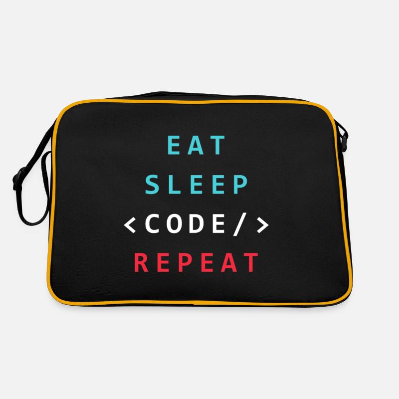 Coding IT Geek - Eat Sleep Code Repeat Programming Retro Tasche
