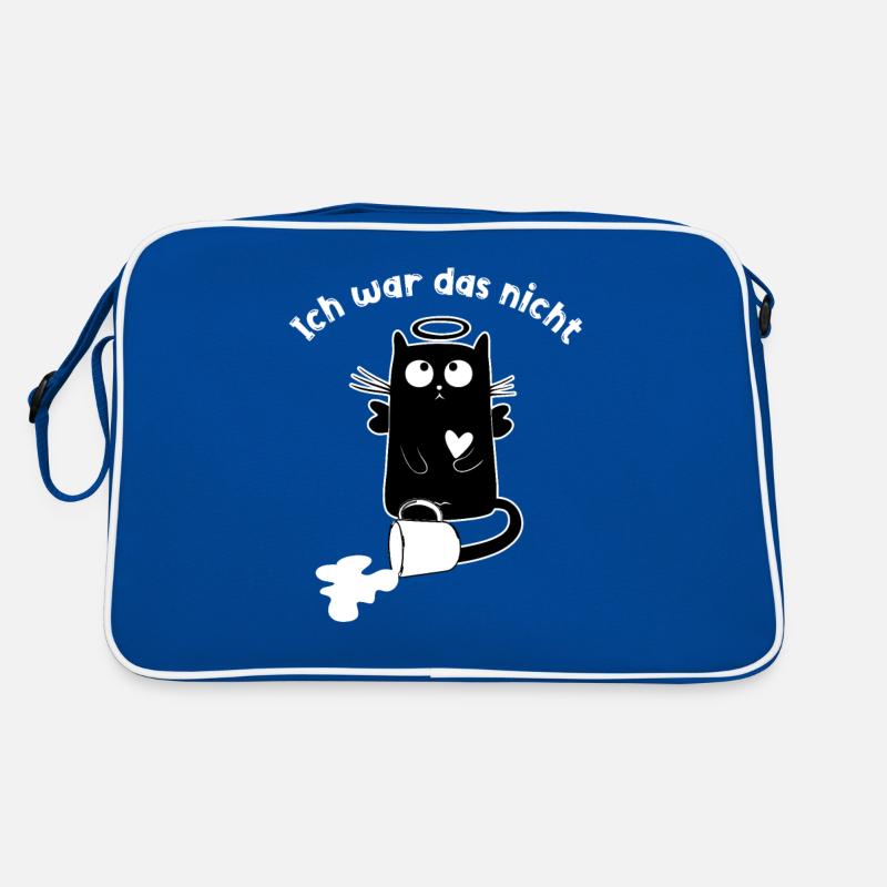 Lustiger Katzen Spruch süßes Kätzchen Engelchen Retro Tasche
