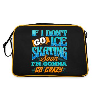 Si je ne fais pas de patin à glace, je vais devenir fou - Sac Retro - noir/or - Dos