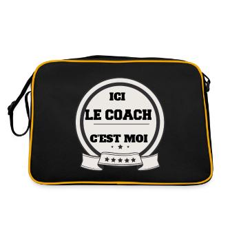 Here the coach is me - Retro Bag - black/gold - Back