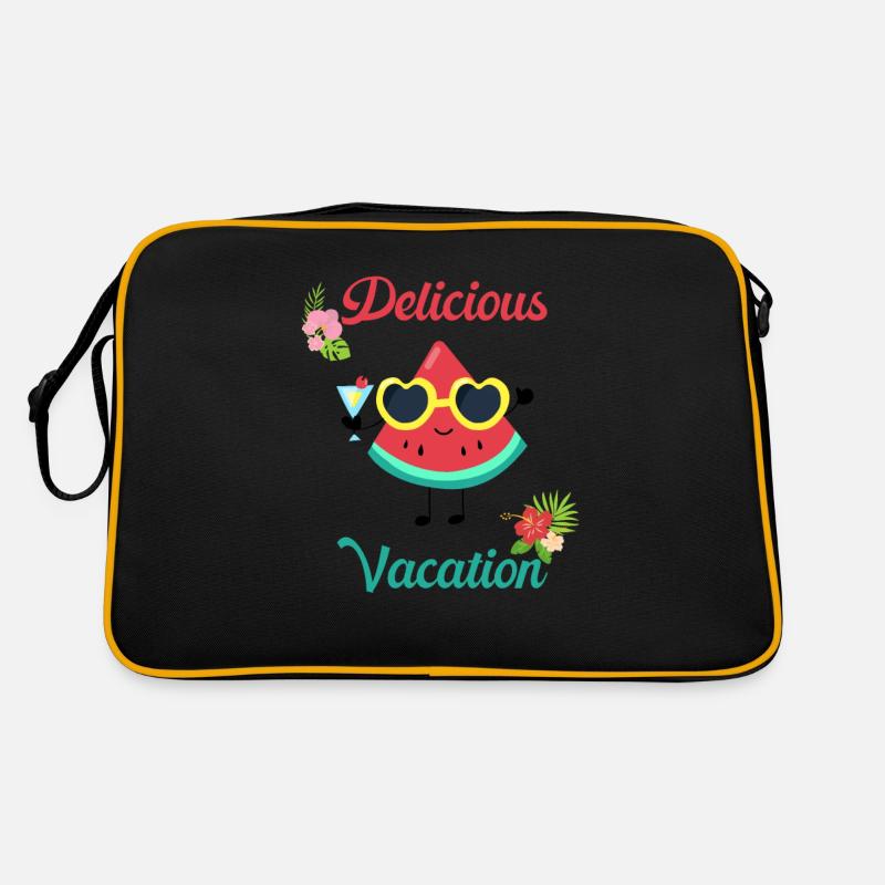 Drôle de fruit pastèque délicieux plaisir de vacances Sac Retro