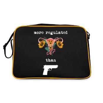 Stärker reguliert als Waffen - Retro Tasche - Schwarz/Gold - Hinten