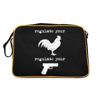 Regulate your cock Regulate your guns - Retro Bag - black/gold - Back